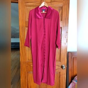 Burgundy Long Sleeve Maxi Dress
